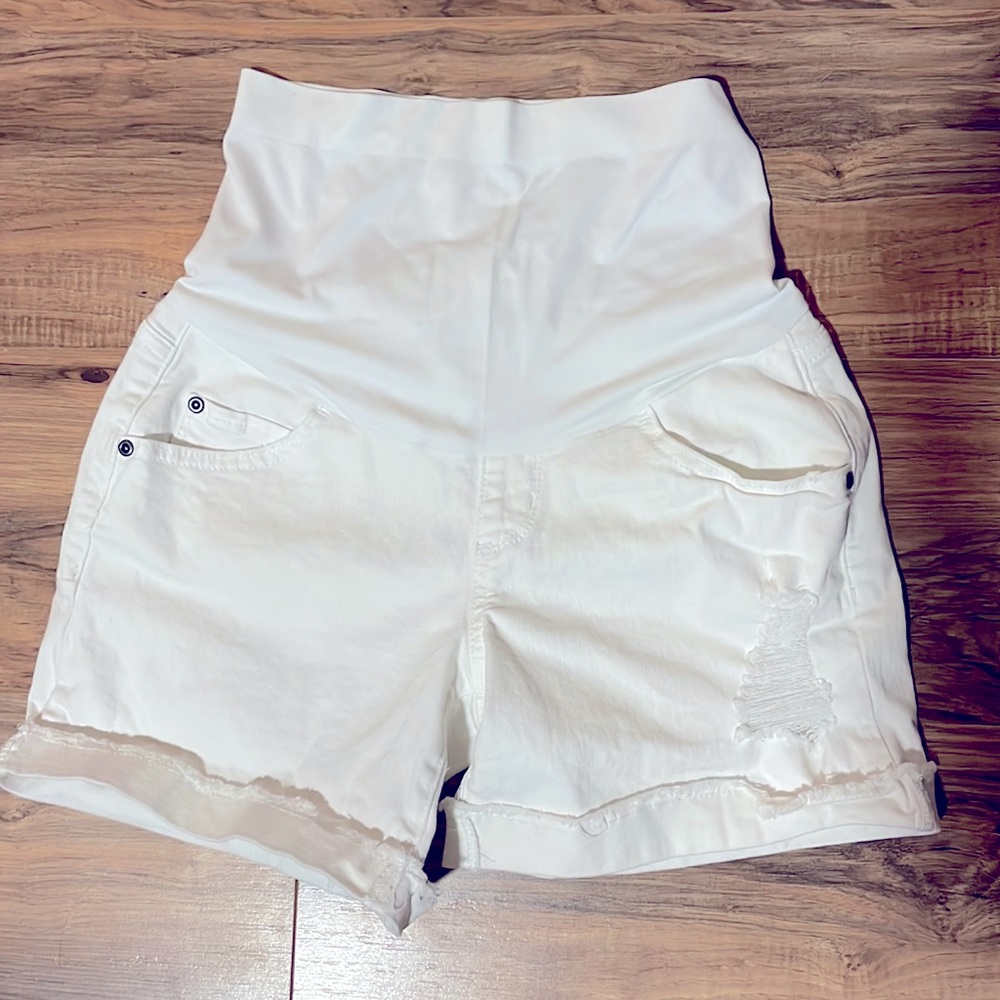 Sonoma White Jean Maternity Shorts